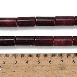 Billes de jade naturelles de teint en malaisades teintes&nbsp;G-C285-B01-01D