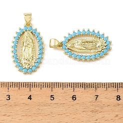 Pendenti in ottone con micro pavé di zirconi celesti&nbsp;CU-CBA6938-11G-02