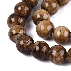 Natur persische Jade Perlen Stränge&nbsp;G-A255-A02-05A