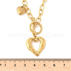 Ожерелья из нержавеющей стали 304 в форме сердца для женщин&nbsp;NJEW-B130-01G