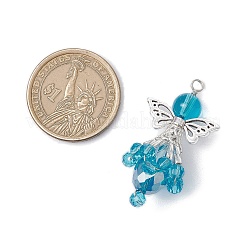 Гальванизировать прозрачные стеклянные подвески&nbsp;PALLOY-JF03831-01