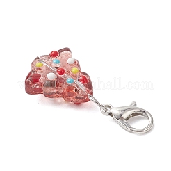 Подвесные украшения на елку из неровного стекла ручной работы&nbsp;HJEW-JM04171-02