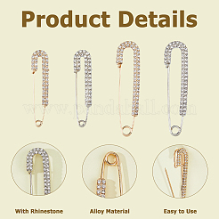16 broche à épingle de sûreté en alliage à 4 styles&nbsp;AJEW-HS0001-23