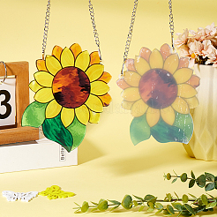 2 Set Sonnenblumen-Sonnenfänger&nbsp;AJEW-CN0002-22