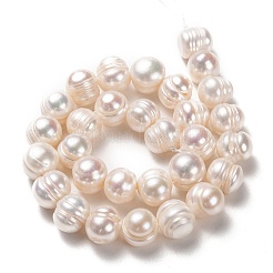 Fili di perle di perle d'acqua dolce coltivate naturali&nbsp;PEAR-L033-90-01