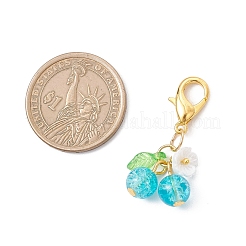 10 шт. стеклянная подвеска в виде вишни&nbsp;HJEW-MZ00332