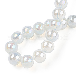 Chapelets de perles en verre d'imitation jade électrolytique&nbsp;GLAA-T032-J8mm-AB02