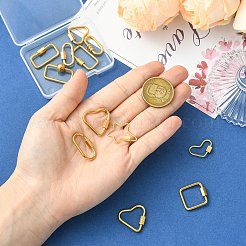 12 шт. 12 варианта застежек для брелоков из нержавеющей стали 304 с ионным покрытием (IP).&nbsp;STAS-CJ0003-29