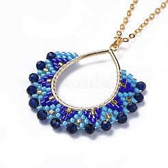 Collane con pendente con perline giapponesi&nbsp;NJEW-JN02433-03