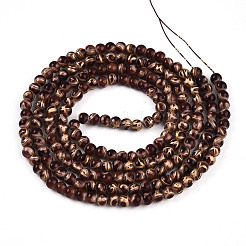 Chapelet de perles en verre baking paint&nbsp;DGLA-N010-4mm-08