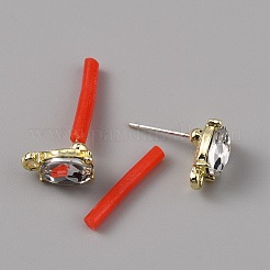 Серьги сплава горный хрусталь&nbsp;FIND-WH0120-25A-01