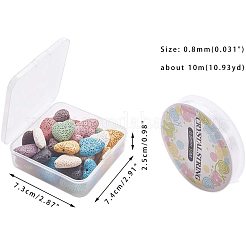 Окрашенные бусины из натурального камня лавы&nbsp;G-PH0035-01