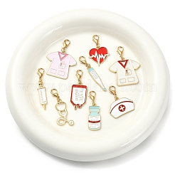 9 pendentif décoratif en alliage émaillé sur le thème médical&nbsp;HJEW-YW00567