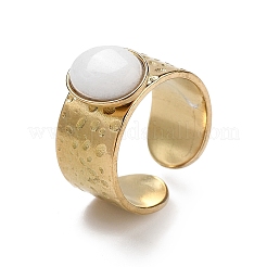 Ionenplattierung (IP) 304 Edelstahl breite Band offene Manschettenringe&nbsp;RJEW-F167-06G-06