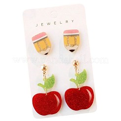 2 пара акриловых висячих сережек-гвоздиков&nbsp;FS-WG828AA-01