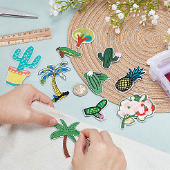 Baum Kaktus Blume Stickerei Stoff zum Aufbügeln/Aufnähen Patches&nbsp;PATC-MA0001-26