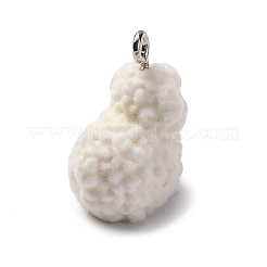 Подвески из флокированной смолы анима с платиновой железной петлей&nbsp;FIND-S001-13D