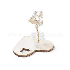Autres éclats de quartz naturels décorations d'arbre de vie&nbsp;AJEW-JD00014-04