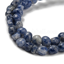 Fili di perle di diaspro macchia blu naturale&nbsp;G-F465-53