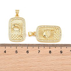 Pendentifs en laiton zircon cubique micro pavé noir&nbsp;CU-CBAFB88-09G