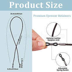 Ремешок из коровьей кожи для очков&nbsp;AJEW-WH20033-113A-01