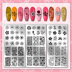 Modelli per nail art fai da te in acciaio inossidabile&nbsp;MRMJ-WH0092-077