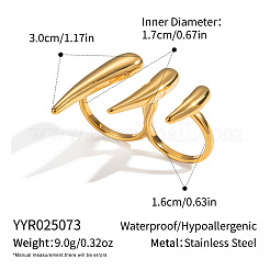 Кольца-манжеты из нержавеющей стали 304 с открытыми концами для женщин&nbsp;TP8558-1
