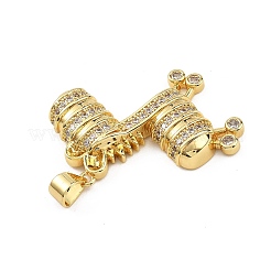 Messing micro pave klare zirkonia anhänger&nbsp;KK-B177-02G