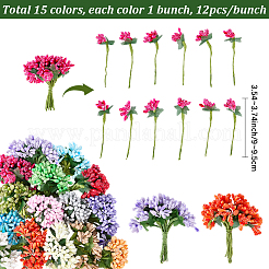 180 Stück 15 Farben Gesso künstliche Blume&nbsp;DIY-SP0006-16