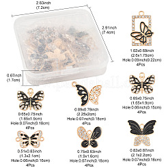 28шт 6 стиля подвески из сплава со стразами&nbsp;ENAM-FS0002-67