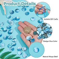 Подвески-диски из натуральной кожи акойи&nbsp;SHEL-WH0005-05B