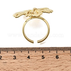 Offene Manschettenringe aus Messing für Damen&nbsp;RJEW-F215-07G