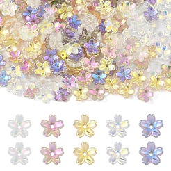 50 шт. прозрачные гальванические стеклянные колпачки для бусин&nbsp;EGLA-YW0007-17A