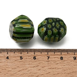 Perle di vetro millefiori fatto a mano&nbsp;LAMP-C025-01D