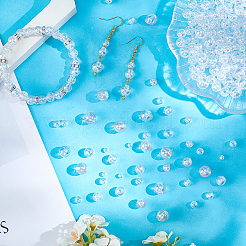 1000шт 4 стиля прозрачные акриловые бусины&nbsp;MACR-PA0001-02