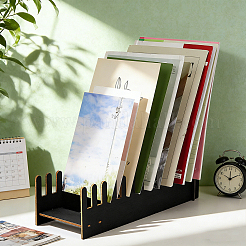 Support de rangement de cartes de bureau en bois&nbsp;ODIS-WH0025-332