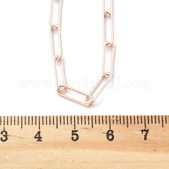 Realizzazione di collana con catena a graffetta ovale rotonda in ottone&nbsp;MAK-S072-04A-RG
