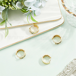 2 пара двухцветных серег-колец из латуни с покрытием&nbsp;EJEW-BBC0002-11