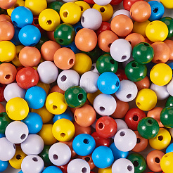 240шт 6 цвета натуральные деревянные бусины&nbsp;WOOD-TA0002-74A