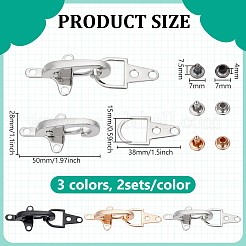 6 комплект 6-х цветных литейных застежек для швейных принадлежностей для пальто и пуховиков&nbsp;FIND-BC0014-21B