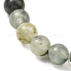 Braccialetti elastici in perline di prehnite naturale per donne e uomini&nbsp;BJEW-JB13592