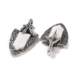 Большие подвески с огранкой из смешанных натуральных и синтетических драгоценных камней&nbsp;G-L524-03AS