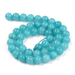 Natürliche weiße Jade perlen Stränge&nbsp;G-B007-B03