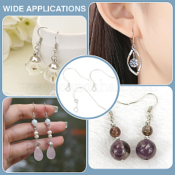 24 шт. 3 стиля 925 крючка для сережек из стерлингового серебра&nbsp;STER-ME0001-22