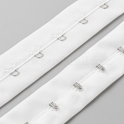 1 rangées 1 fermoirs fermoirs en fer pour soutien-gorge en polyester&nbsp;DIY-WH0449-87B
