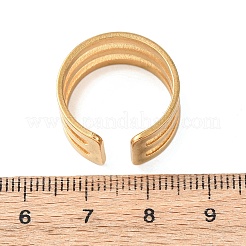 Offene Manschettenringe aus Edelstahl 304&nbsp;RJEW-P176-01G