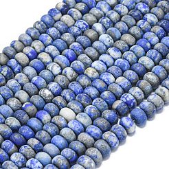 Нитки бусины из натурального ляписа-лазури&nbsp;G-P575-A46-8x5mm-01