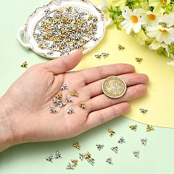 150 шт. 3-х цветные бусины из сплава в тибетском стиле в виде стрекозы&nbsp;TIBEB-YW0001-40