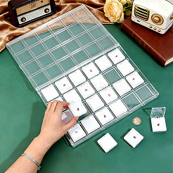 24-teilige transparente Acryl-Rautenboxen für lose Pakete&nbsp;CON-WH0085-207A