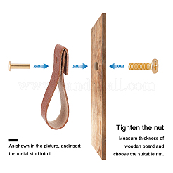 Прямоугольные кожаные ручки ящиков&nbsp;LS-AJEW-WH0251-77D